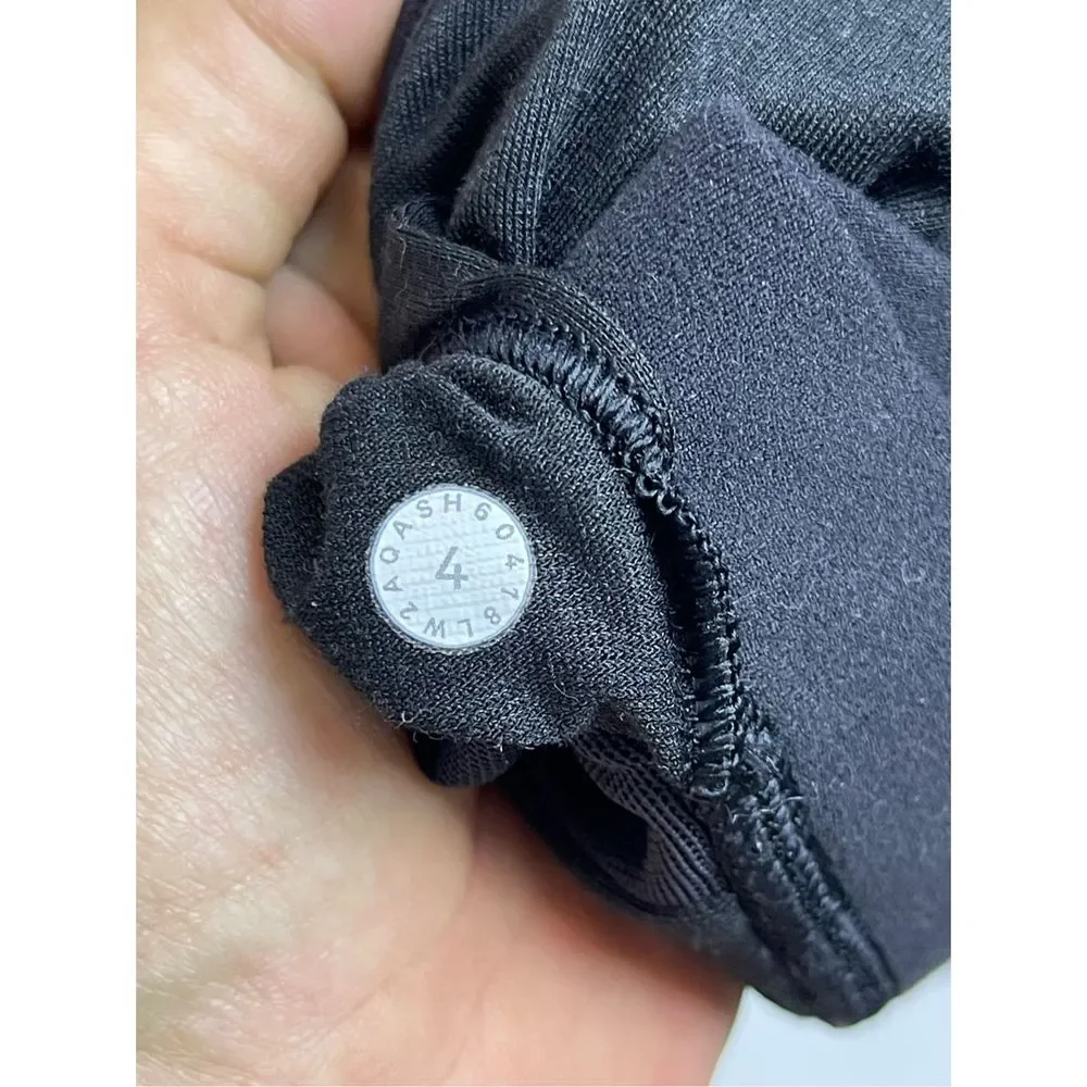 Lululemon Flow Y Bra Nulu Light Support A-C Cups Sports Bra Black Sz 4 Racerback - Picture 6 of 8